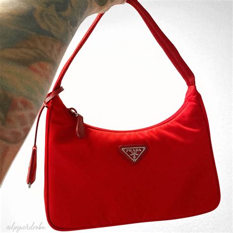 prada travel bag red|prada purse clearance.